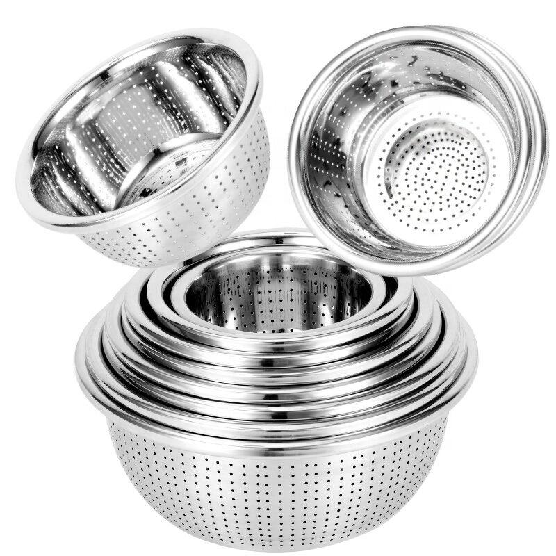 Filter Bowl Manufacturer - Stainless Steel Kitchenware for Washing Vegetables Fruit Mixing
