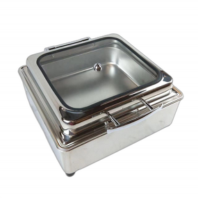 Buffet Heating Stove Manufacturer - Stainless Steel Luxury Rectangular Gold Inlaid for Event