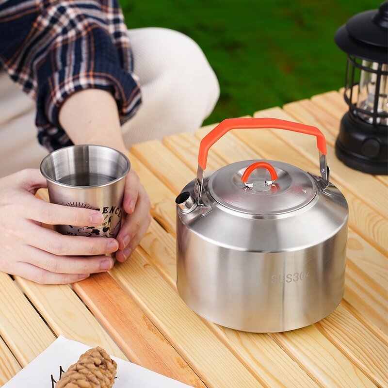 Camping Kettle Manufacturer - 304 Stainless Steel Portable Foldable for Outdoor Hiking