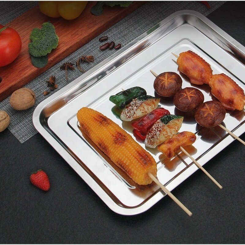 Square Tray Manufacturer - Stainless Steel Multifunctional for Dental Medical BBQ Baking Cookie