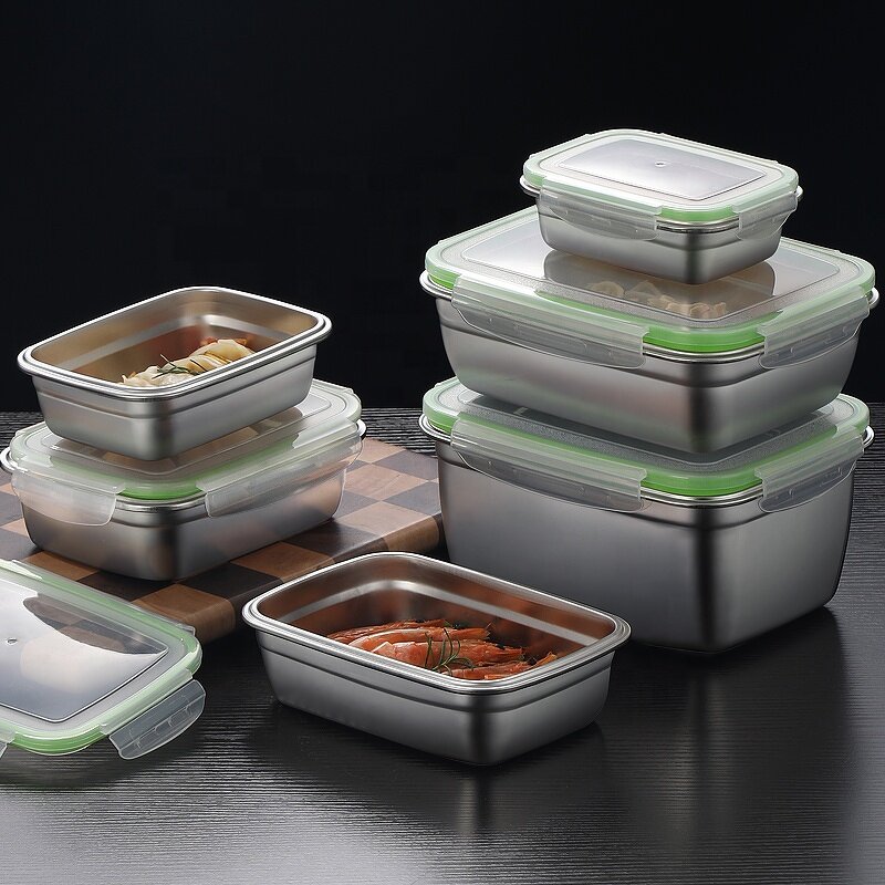Food Storage Container Manufacturer - Stainless Steel Sealed Bento Lunch Box Sandwich with Lid