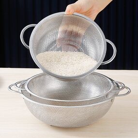 Rice Washing Basin Manufacturer - Stainless Steel for Vegetable Fruit Drainage & Storage