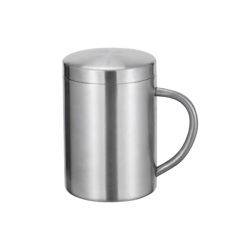 Coffee Mug Factory - Customized Double Walled Stainless Steel Insulated with Handle Lid