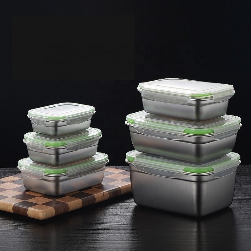 Food Storage Container Manufacturer - Stainless Steel Sealed Bento Lunch Box Sandwich with Lid