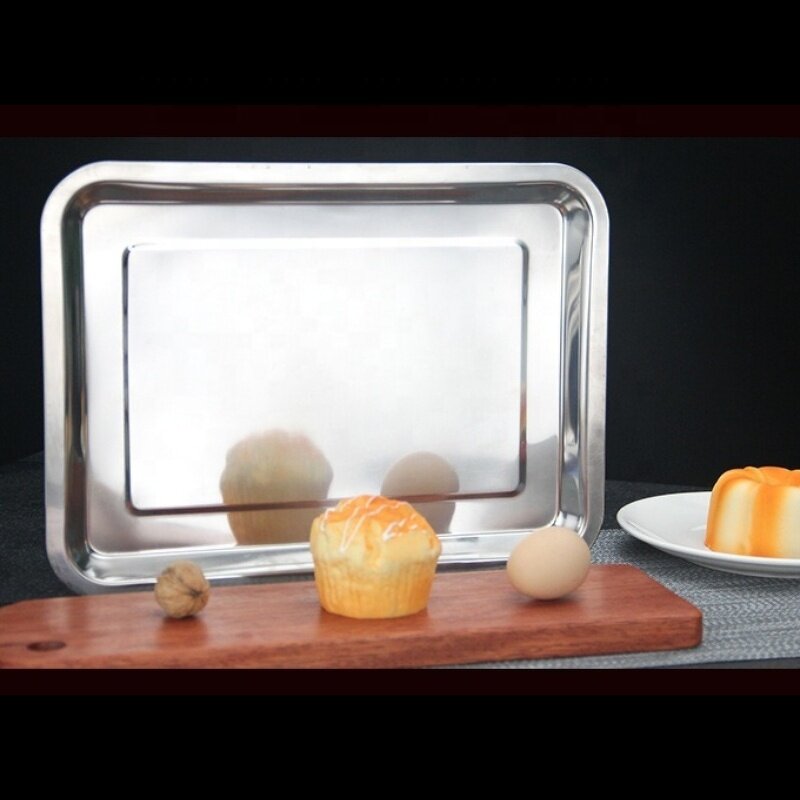 Bread Tray Manufacturer - Food Grade 304 Stainless Steel Thickening Square for Baking