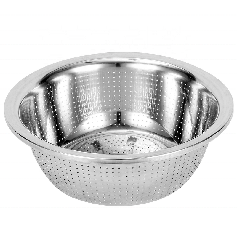 Kitchen Strainer Basket Factory - Hot Selling Stainless Steel Large Colander for Wash Rice