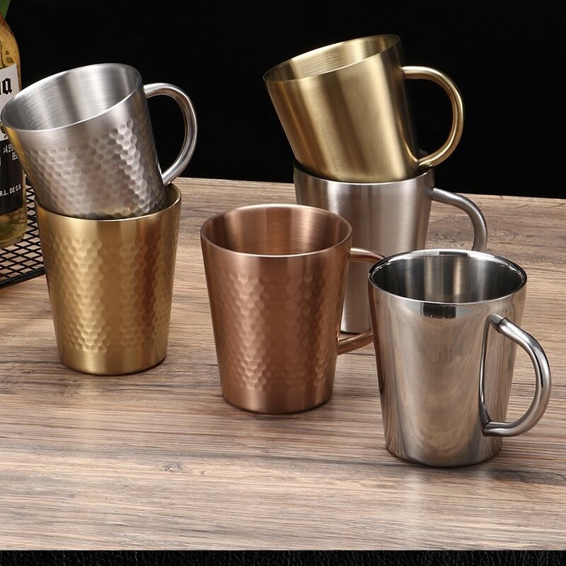 Tumbler Mug Manufacturer - 304 Stainless Steel Hammered Copper Rose Gold Double Wall