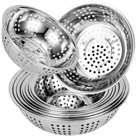 Filter Bowl Manufacturer - Stainless Steel Large Hole Drainage for Washing Fruits Vegetables