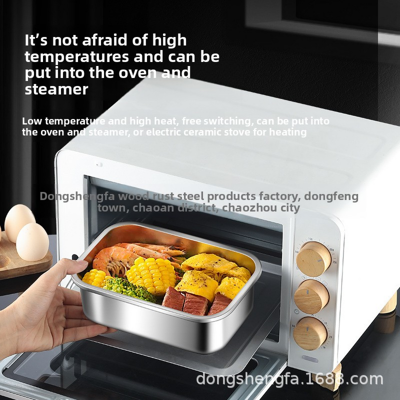 Storage Box Factory - Stainless Steel Leak-Proof Portable Square for Fresh-Keeping Food