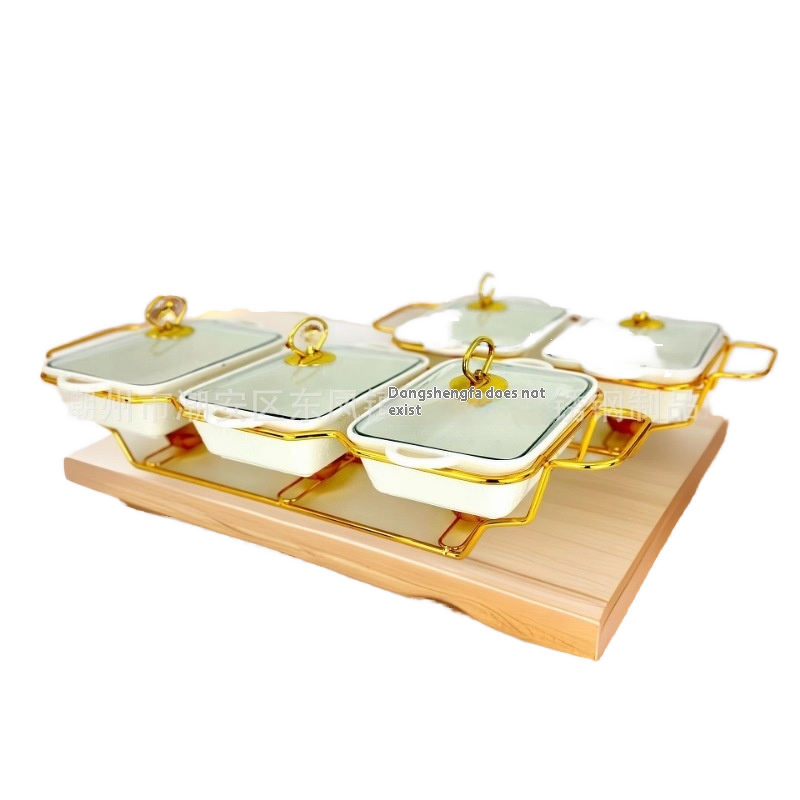 Dining Stove Factory - Ceramic Square White Porcelain for Food Heating Baking Tray