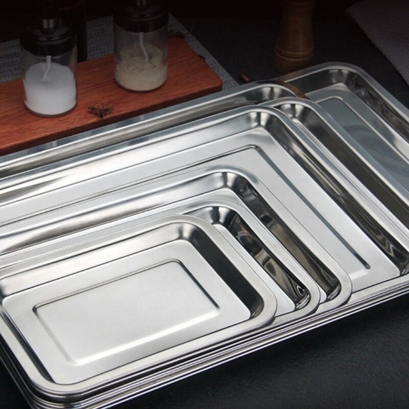 Square Tray Manufacturer - Stainless Steel Multifunctional for Dental Medical BBQ Baking Cookie