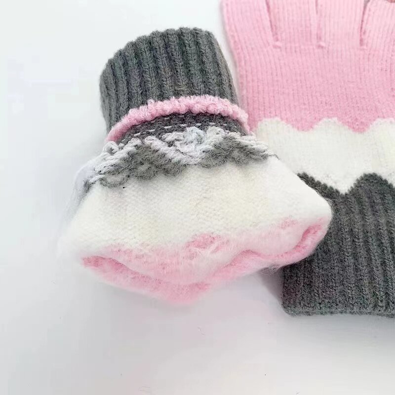 Winter Gloves Manufacturer - Customized Adult Warm Acrylic Knitted Plain Style for Screen Outdoor
