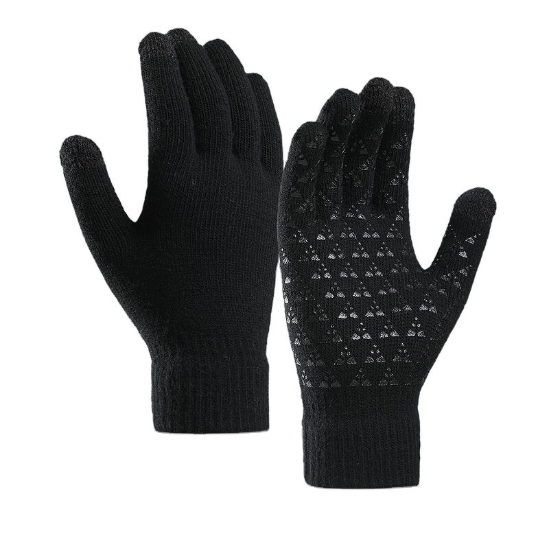 Winter Gloves Manufacturer - Custom Logo for Men Thick Fabric Touch Screen Warm Anti-Slip