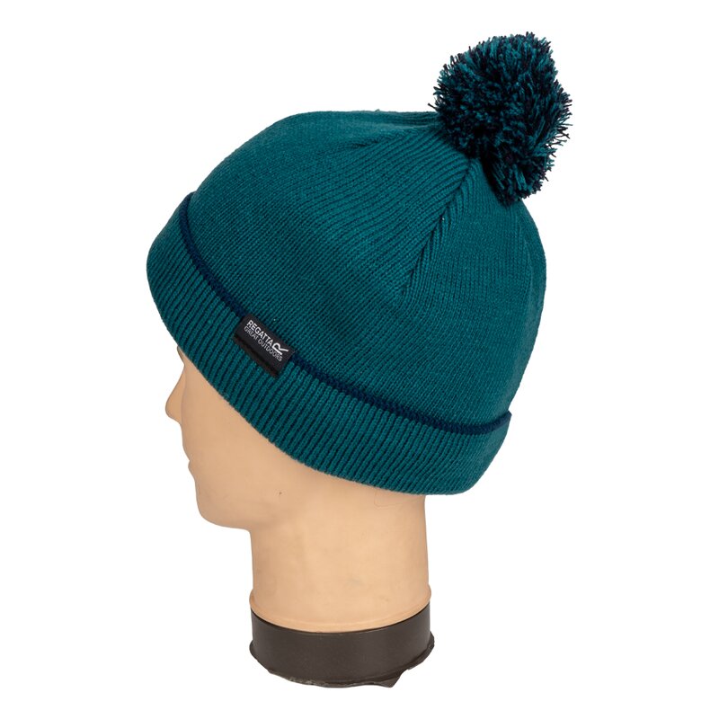 Winter Hat Manufacturer - Women's 100% Cotton Knitted Beanie Cap Multitone Pom-Pom Various