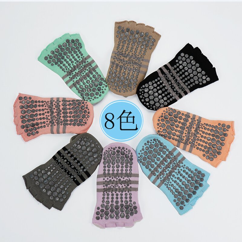 Yoga Socks Manufacturer - Five-Toe Separation Crew with Non-Slip Pattern Custom Logo Summer