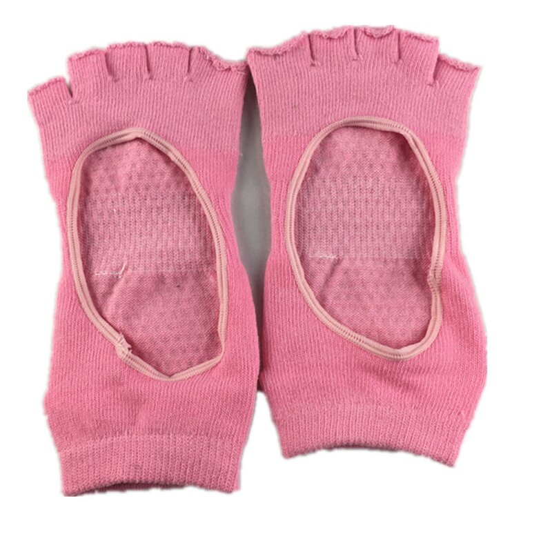 Yoga Socks Manufacturer - Cotton Five-Toe with Ankle Grip Logo at Bottom for Autumn