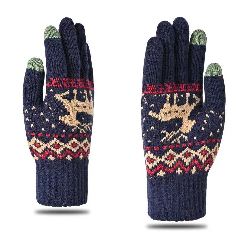 Winter Gloves Manufacturer - Custom Women's Acrylic Knit Christmas for Touch Screen Casual