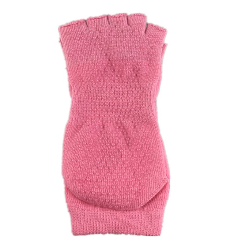 Yoga Socks Manufacturer - Cotton Five-Toe with Ankle Grip Logo at Bottom for Autumn