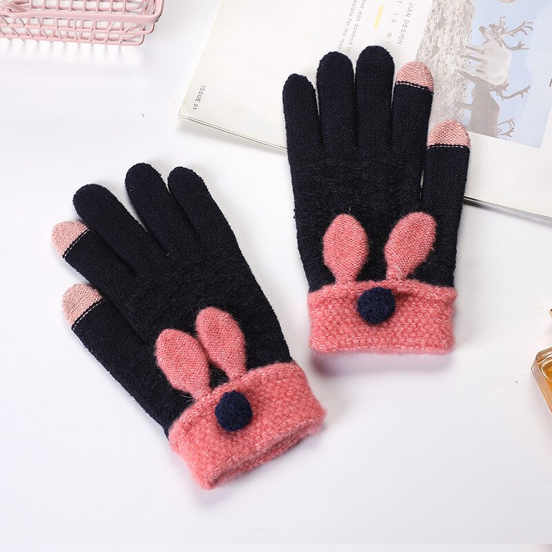 Touch Screen Gloves Manufacturer - Acrylic Knitted for Adults Winter Outdoor with Logo