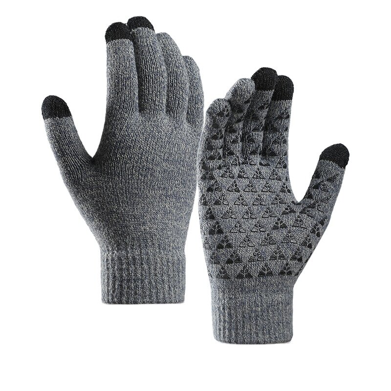 Winter Gloves Manufacturer - Custom Logo for Men Thick Fabric Touch Screen Warm Anti-Slip