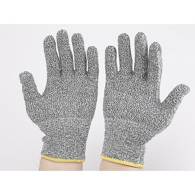 Work Gloves Manufacturer - En388 String Knit HPPE Level 5 Cut-Resistant Anti-Cut PU for Glass