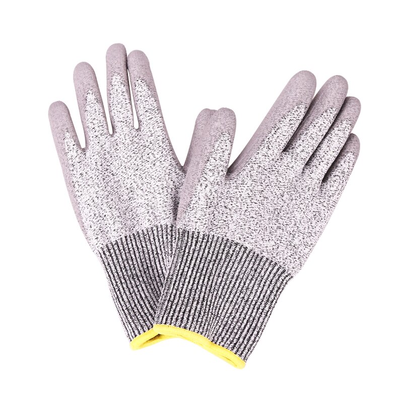 Safety Gloves Manufacturer - 13G HPPE PU Coated CE Cut Resistance Anti-slip Industrial Mechanic