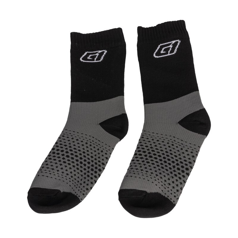 Sports Socks Manufacturer - Two-Finger Crew Length Sports Socks Breathable Waterproof Black Logo