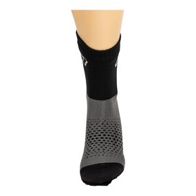 Sports Socks Manufacturer - Two-Finger Crew Length Sports Socks Breathable Waterproof Black Logo