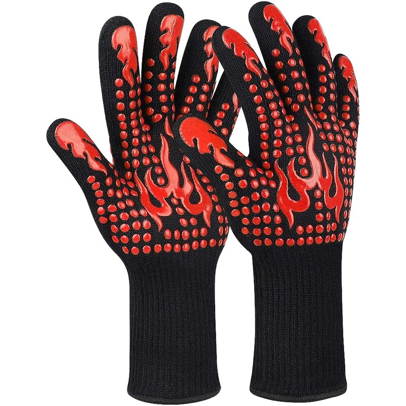 Kitchen Gloves Manufacturer - Non-Slip Silicone Hot Safety for Barbecue Grilling Baking Welding