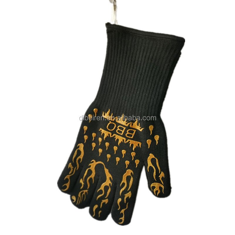 Safety Gloves Manufacturer - Customizable Color BBQ 500/800 Degree Heat Resistant Fire Retardant