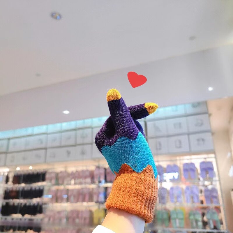 Winter Gloves Manufacturer - Customized Adult Warm Acrylic Knitted Plain Style for Screen Outdoor