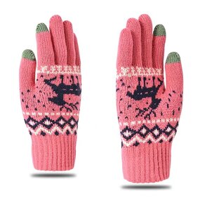 Winter Gloves Manufacturer - Custom Women's Acrylic Knit Christmas for Touch Screen Casual