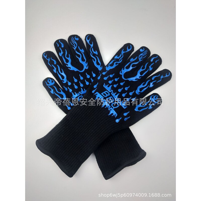 Safety Gloves Manufacturer - Customizable Color Kevlar BBQ Fire Retardant Heat Resistant 500/800