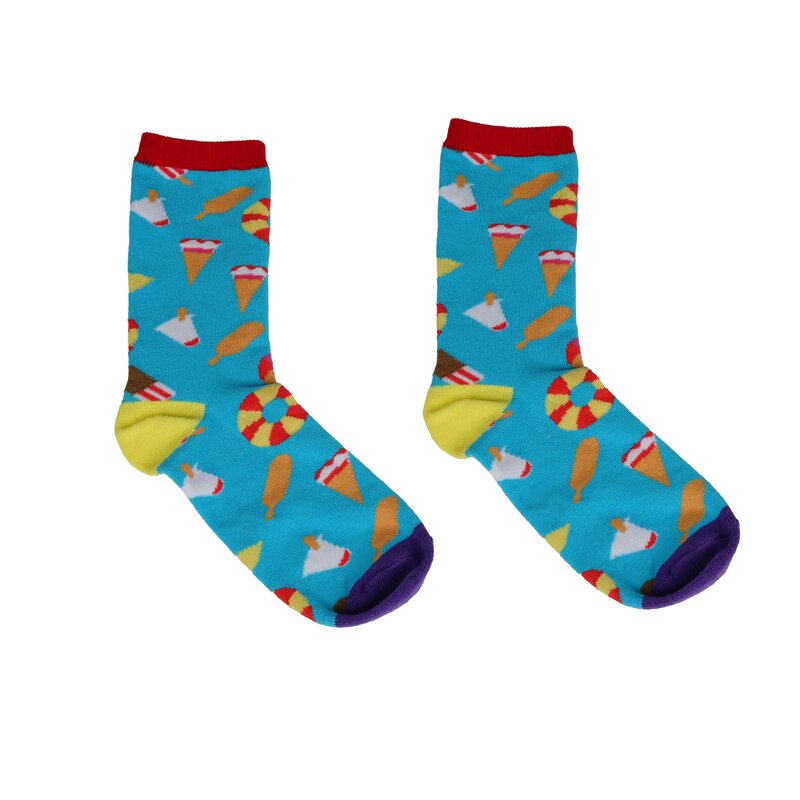 Casual Socks Manufacturer - Custom Colorful Jacquard Knitted Funny Design Breathable Cotton