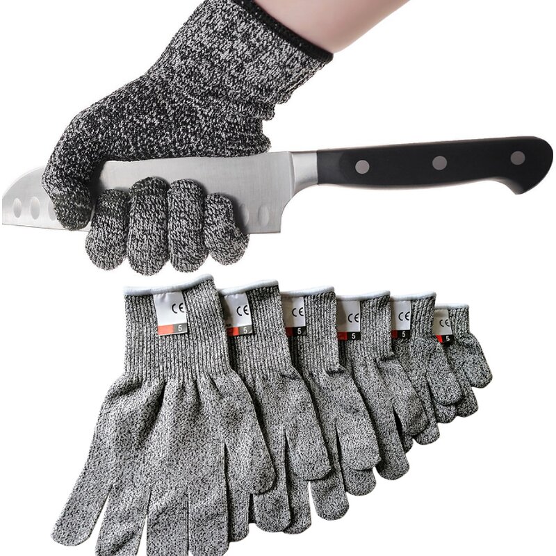 Work Gloves Manufacturer - En388 String Knit HPPE Level 5 Cut-Resistant Anti-Cut PU for Glass