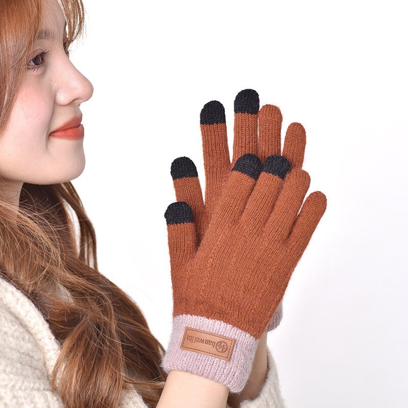Winter Gloves Manufacturer - High Quality Jacquard Knitted with Touch Screen Technology Acrylic