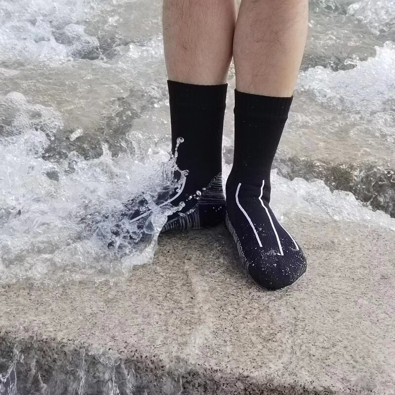 Winter Socks Manufacturer - Custom Logo Digital Printing Waterproof Thick Knitted Crew with Bottom