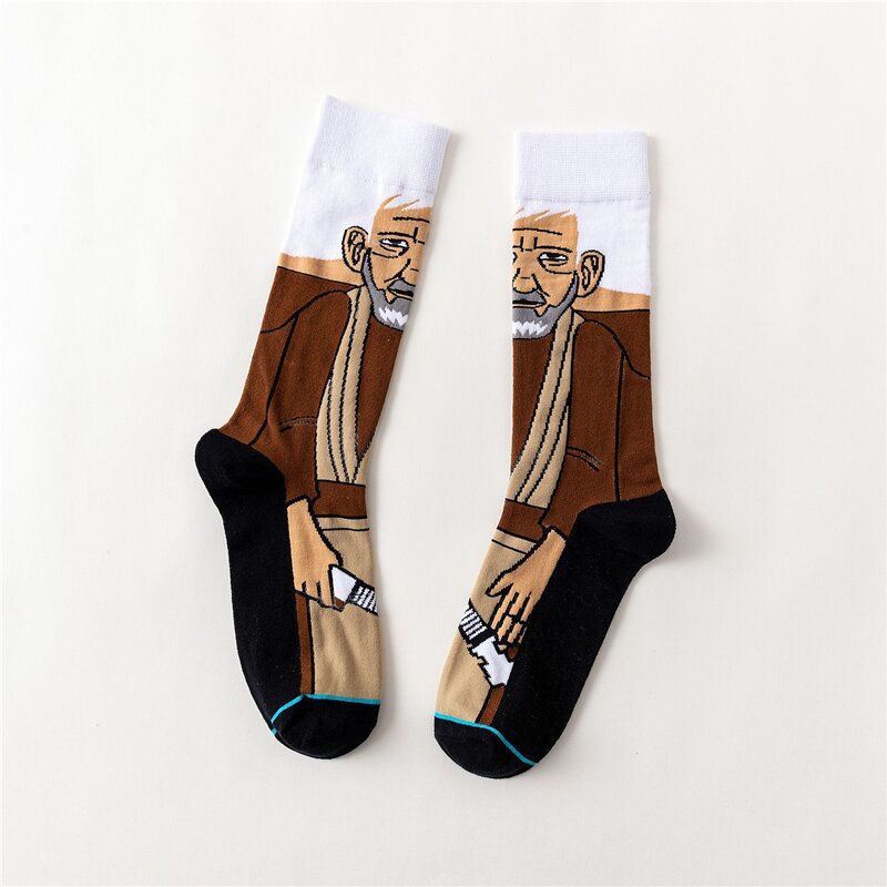 Socks Manufacturer - Men's Custom Logo Cotton No Show Ankle Crew Knee High Jacquard Print