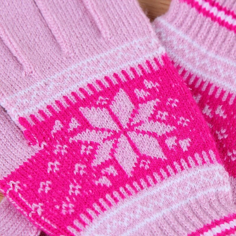 Winter Gloves Manufacturer - Jacquard Knitted Acrylic Cotton/Polyester Warm for Ski Driving Cycling