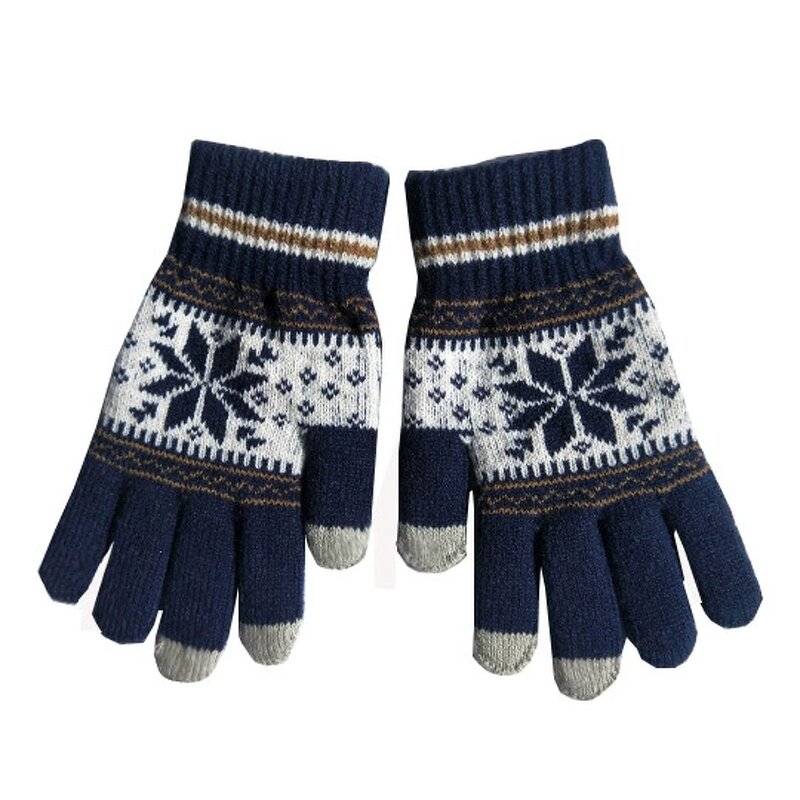 Winter Gloves Manufacturer - Jacquard Knitted Acrylic Cotton/Polyester Warm for Ski Driving Cycling