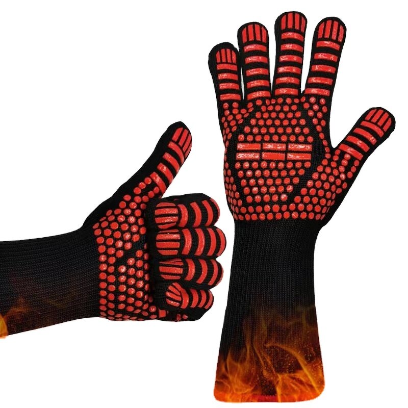 Safety Gloves Manufacturer - Customized Aramid Barbecue Oven 932F Extreme Heat Resistant for Cooking