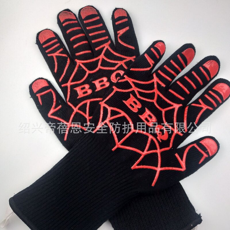Safety Gloves Manufacturer - Customizable Color Kevlar BBQ Fire Retardant Heat Resistant 500/800