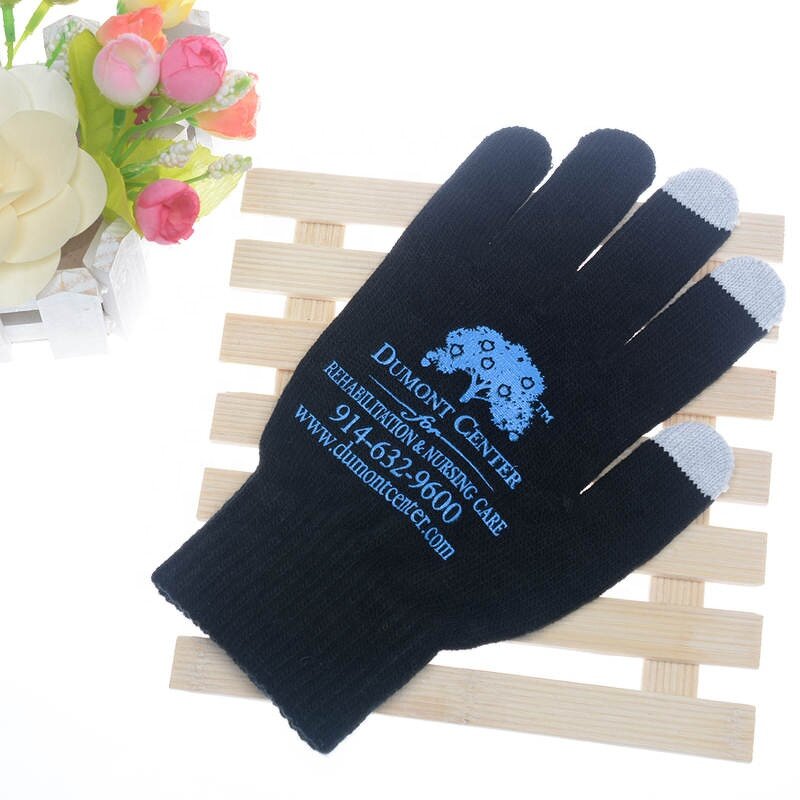Touch Screen Gloves Manufacturer - Acrylic Knitted for Adults Winter Outdoor with Logo