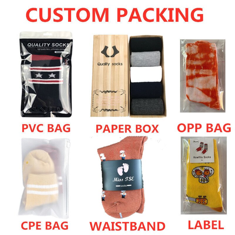 Socks Manufacturer - Men's Custom Logo Crew Knee High Jacquard Print Cotton No Show Ankle