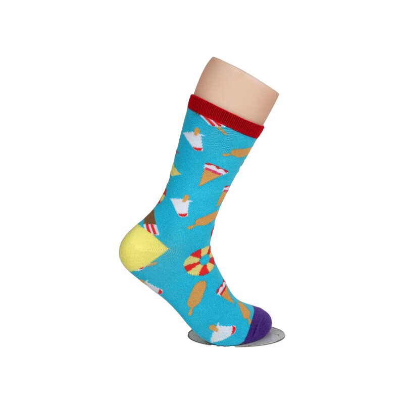 Casual Socks Manufacturer - Custom Colorful Jacquard Knitted Funny Design Breathable Cotton