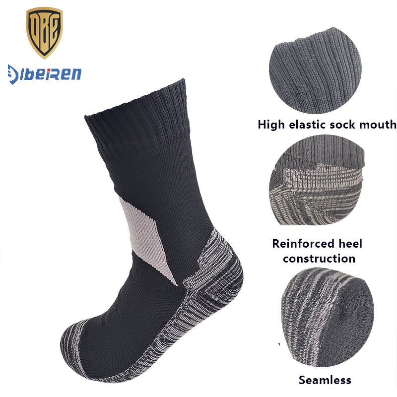 Winter Socks Manufacturer - Custom Logo Digital Printing Waterproof Thick Knitted Crew with Bottom