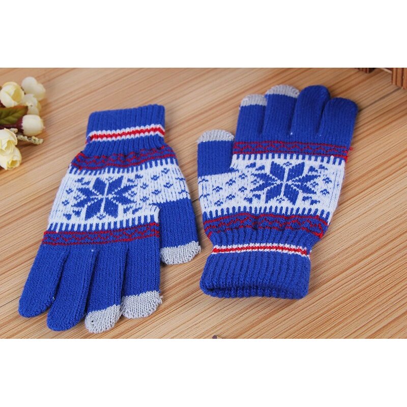 Winter Gloves Manufacturer - Jacquard Knitted Acrylic Cotton/Polyester Warm for Ski Driving Cycling