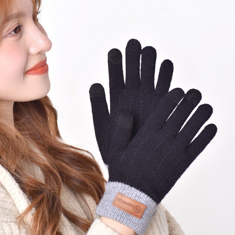 Winter Gloves Manufacturer - High Quality Jacquard Knitted with Touch Screen Technology Acrylic