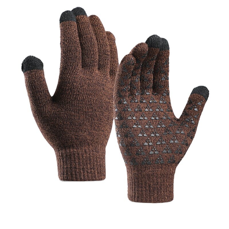 Winter Gloves Manufacturer - Custom Logo for Men Thick Fabric Touch Screen Warm Anti-Slip