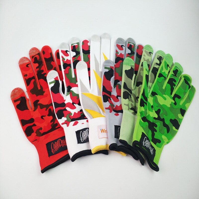 Work Gloves Manufacturer - Camouflage Knitted High Elasticity Polyester Touch Screen Glove
